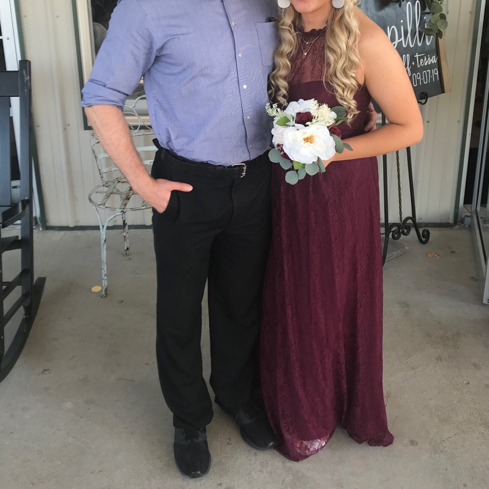 Bridesmaid dress wine color